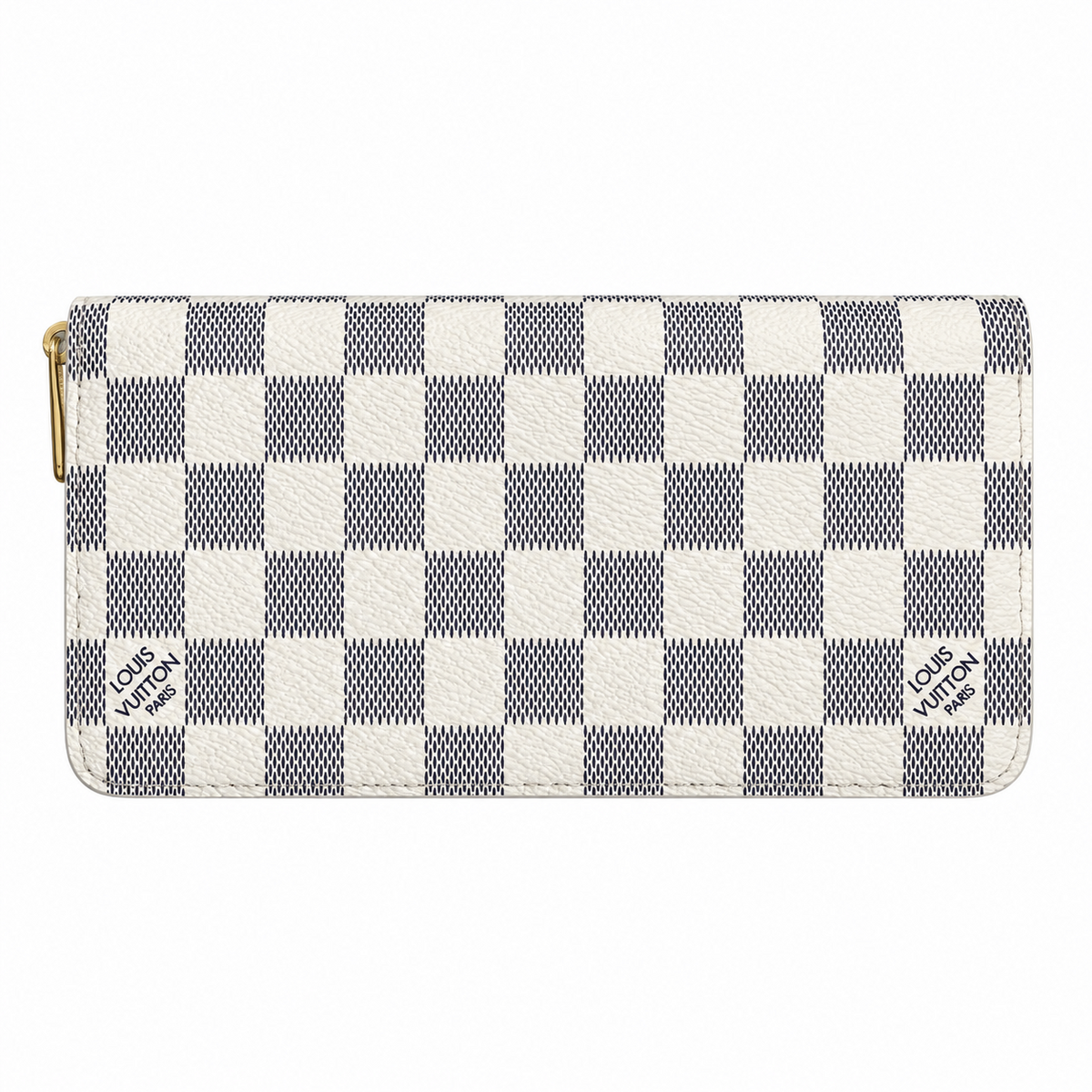 LOUIS VUITTON ZIP DAMIER WALLET - WHITE