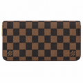 LOUIS VUITTON ZIP DAMIER WALLET - BROWN