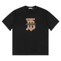 BURBERRY CROSS STITCH LOGO TSHIRT - BLACK