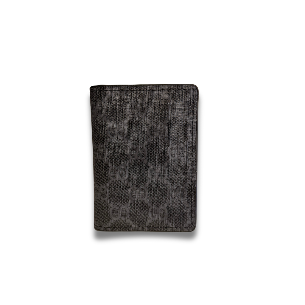 GUCCI GG CANVAS FLIP CARD HOLDER - BLACK