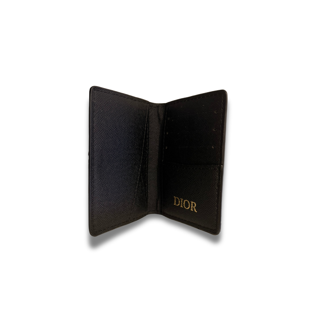 DIOR CD FLIP CARD HOLDER - GREY/BLACK