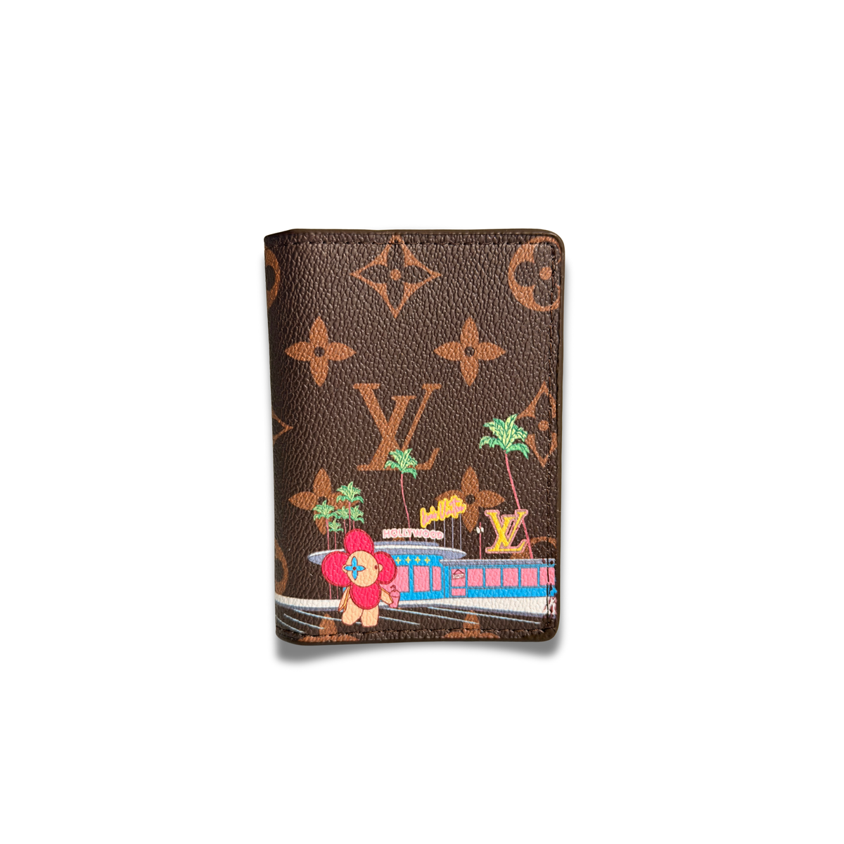 LOUIS VUITTON HOLLYWOOD FLIP CARD HOLDER - BROWN