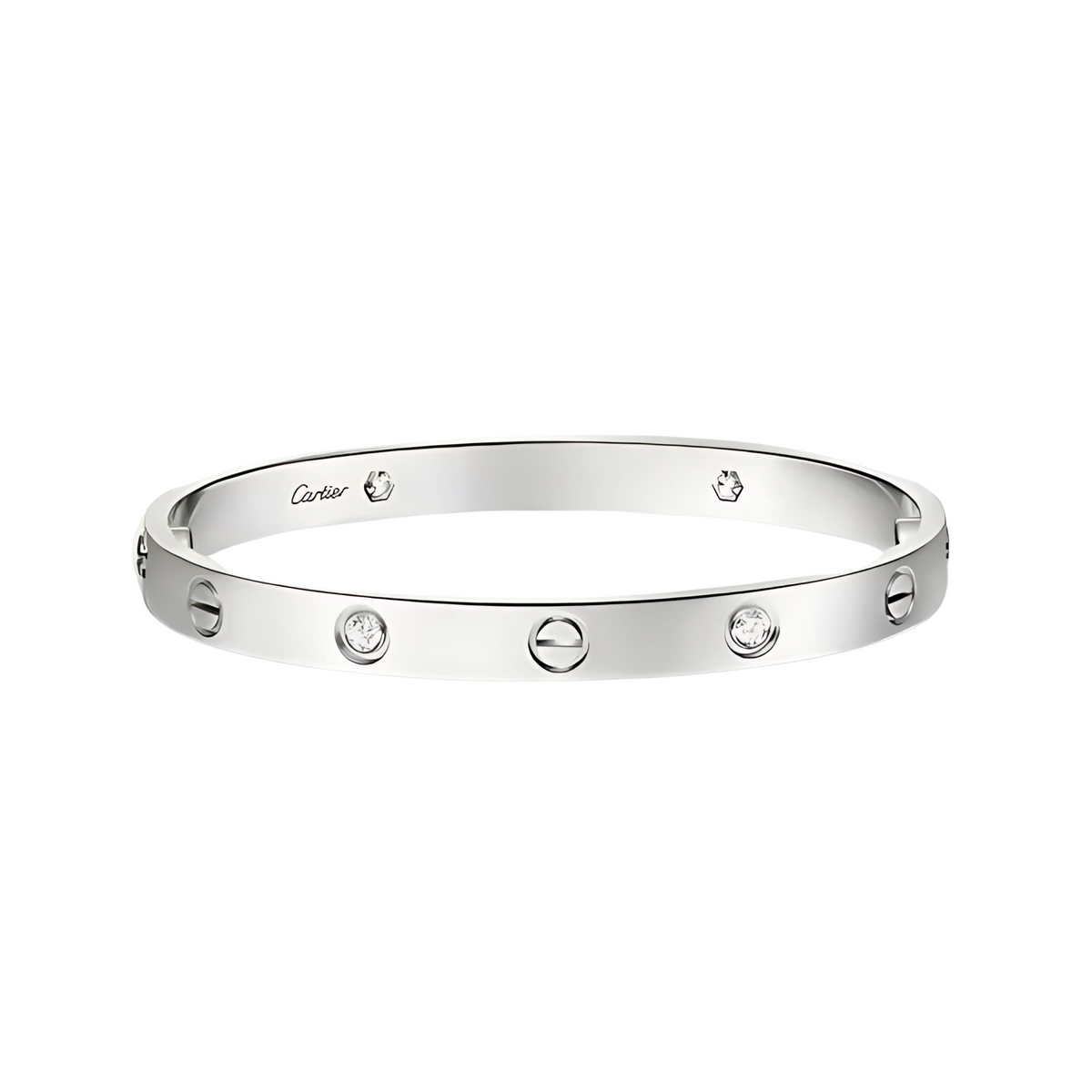 CARTIER LOVE CLASSIC BRACELET - SILVER/DIAMANTE