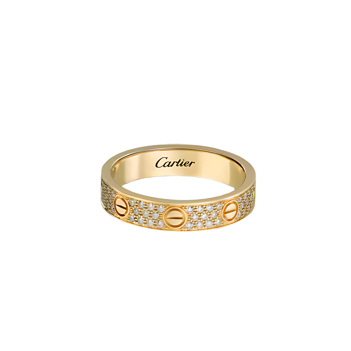 CARTIER LOVE RING PAVED - GOLD/DIAMANTE