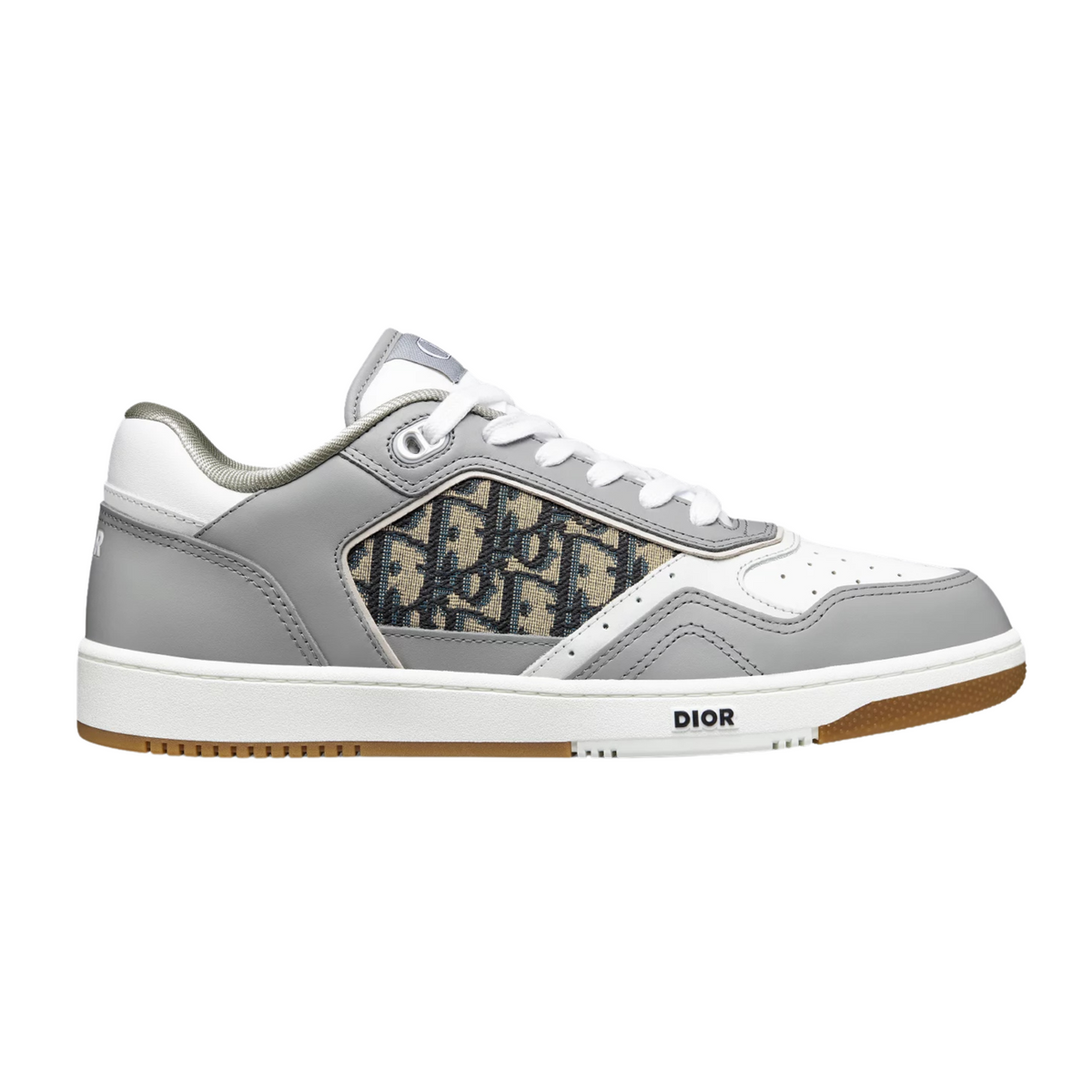 DIOR B27 UPTOWN LOW-TOP SNEAKER - GREY/WHITE