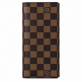 LOUIS VUITTON DAMIER CLIP 3 SIDED WALLET - BROWN