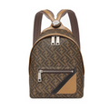 FENDI DIAGONAL CHIODO MEDIUM BACKPACK - BROWN