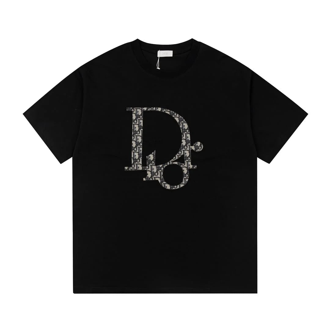 DIOR LOGO FILL T-SHIRT - BLACK
