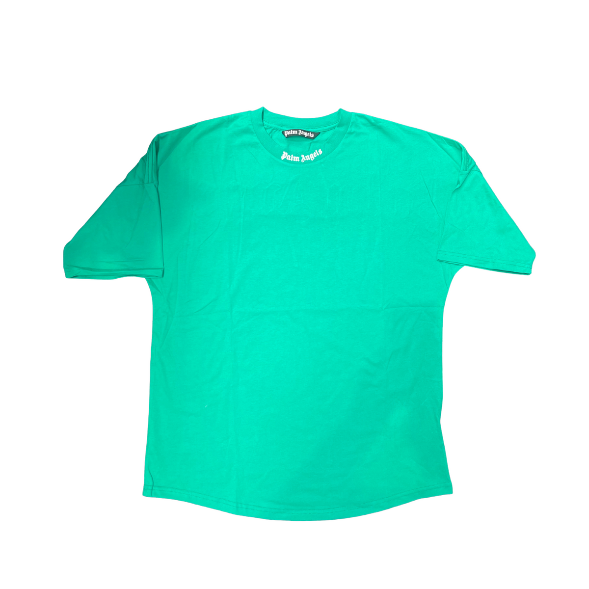 PALM ANGELS LOGO T-SHIRT - GREEN