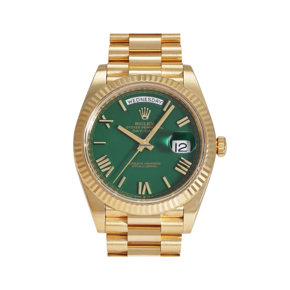 ROLEX DAY DATE 40 GOLD GREEN DIAL