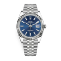 ROLEX DATEJUST 41 FLUTED BRIGHT BLUE MOTIF DIAL