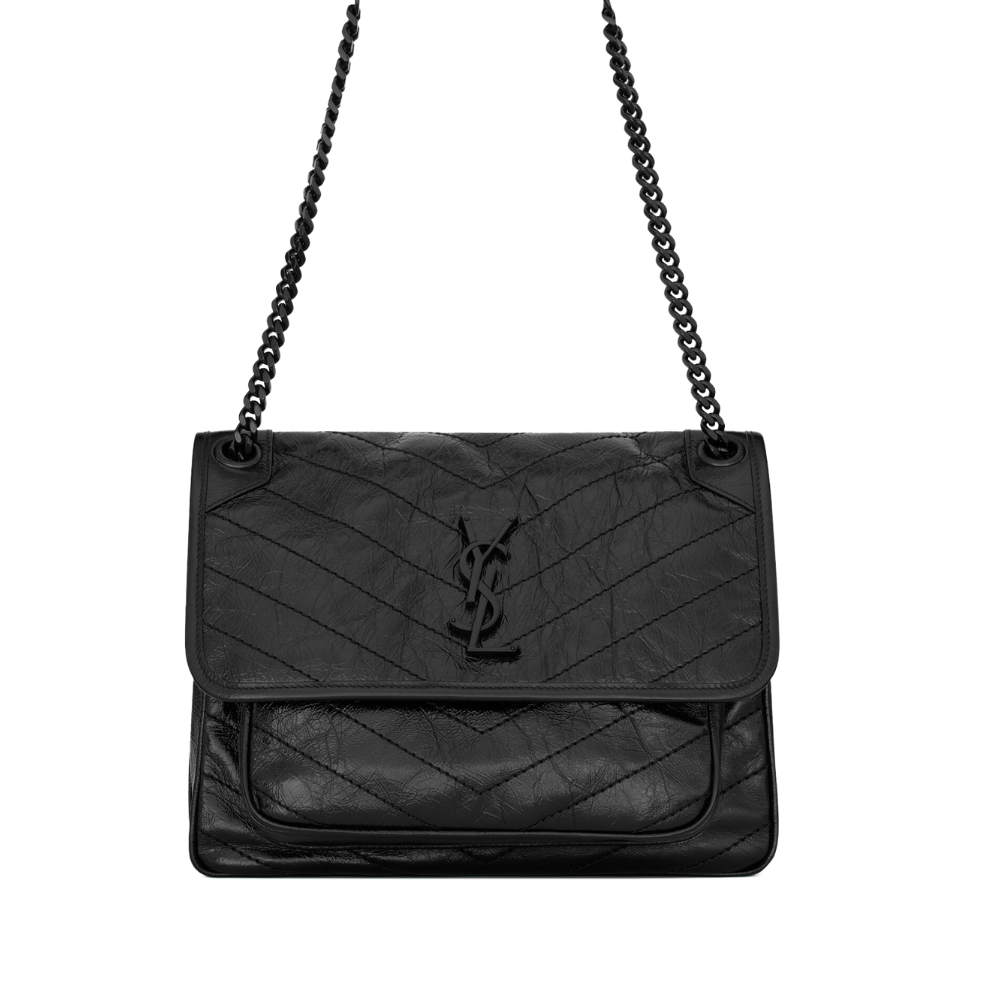 YVES SAINT LAURENT MEDIUM NIKI SHOULDER BAG - BLACK