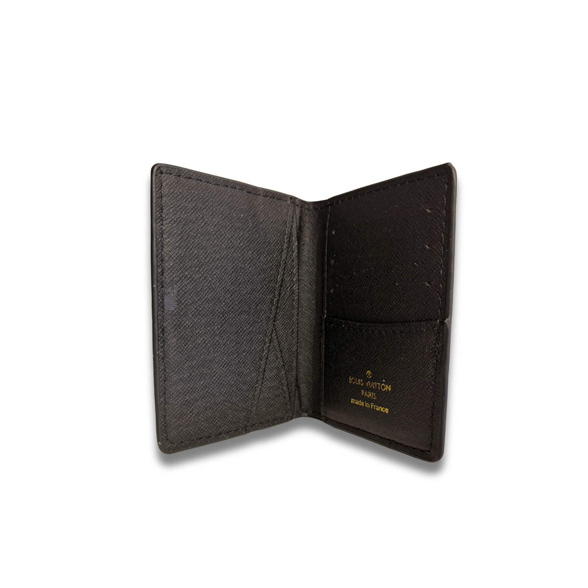 LOUIS VUITTON DAMIER FLIP CARD HOLDER - BLACK/BLUE
