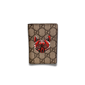 GUCCI RED FOX FLIP CARD HOLDER - BROWN