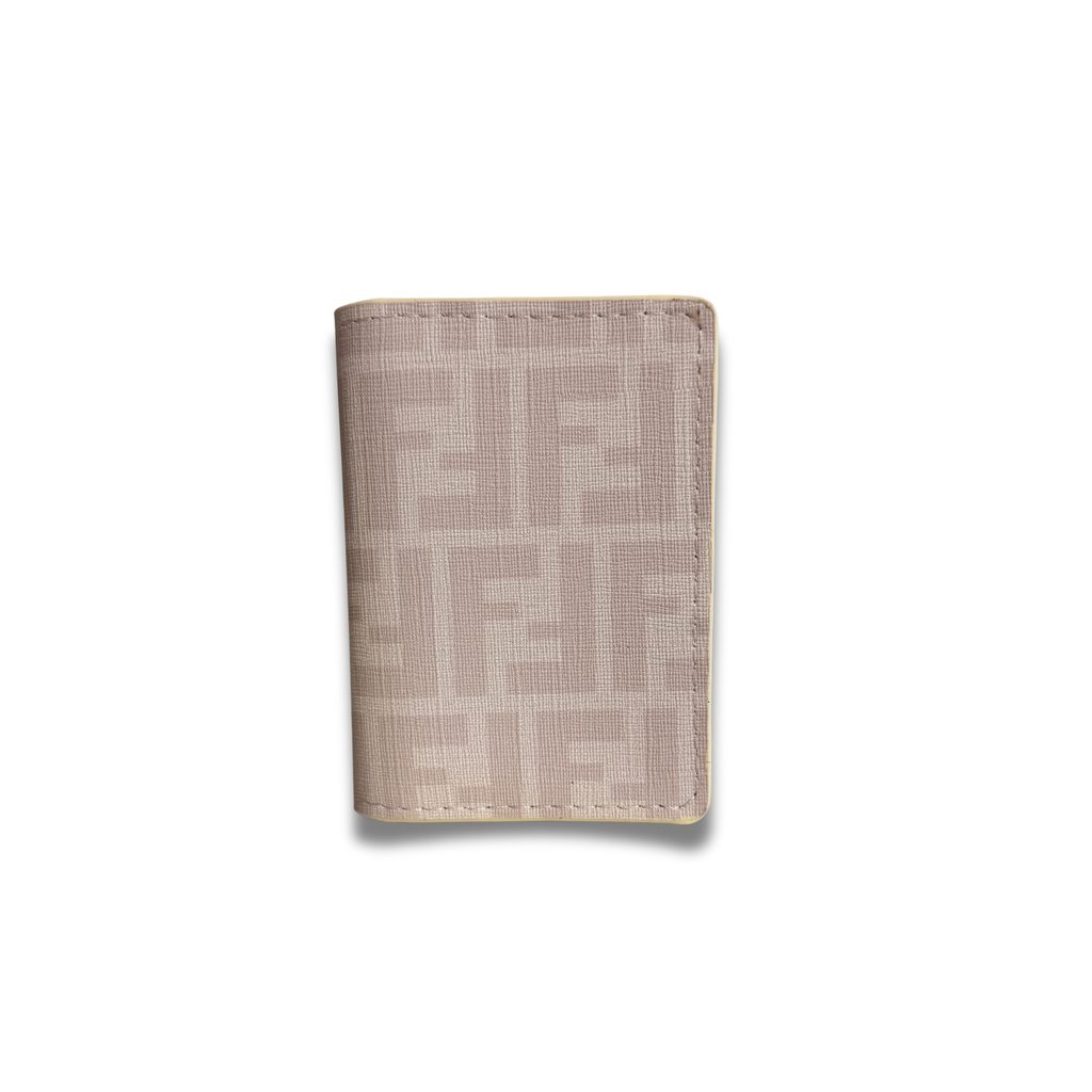 FENDI MONOGRAM FLIP CARD HOLDER - WHITE/CREAM