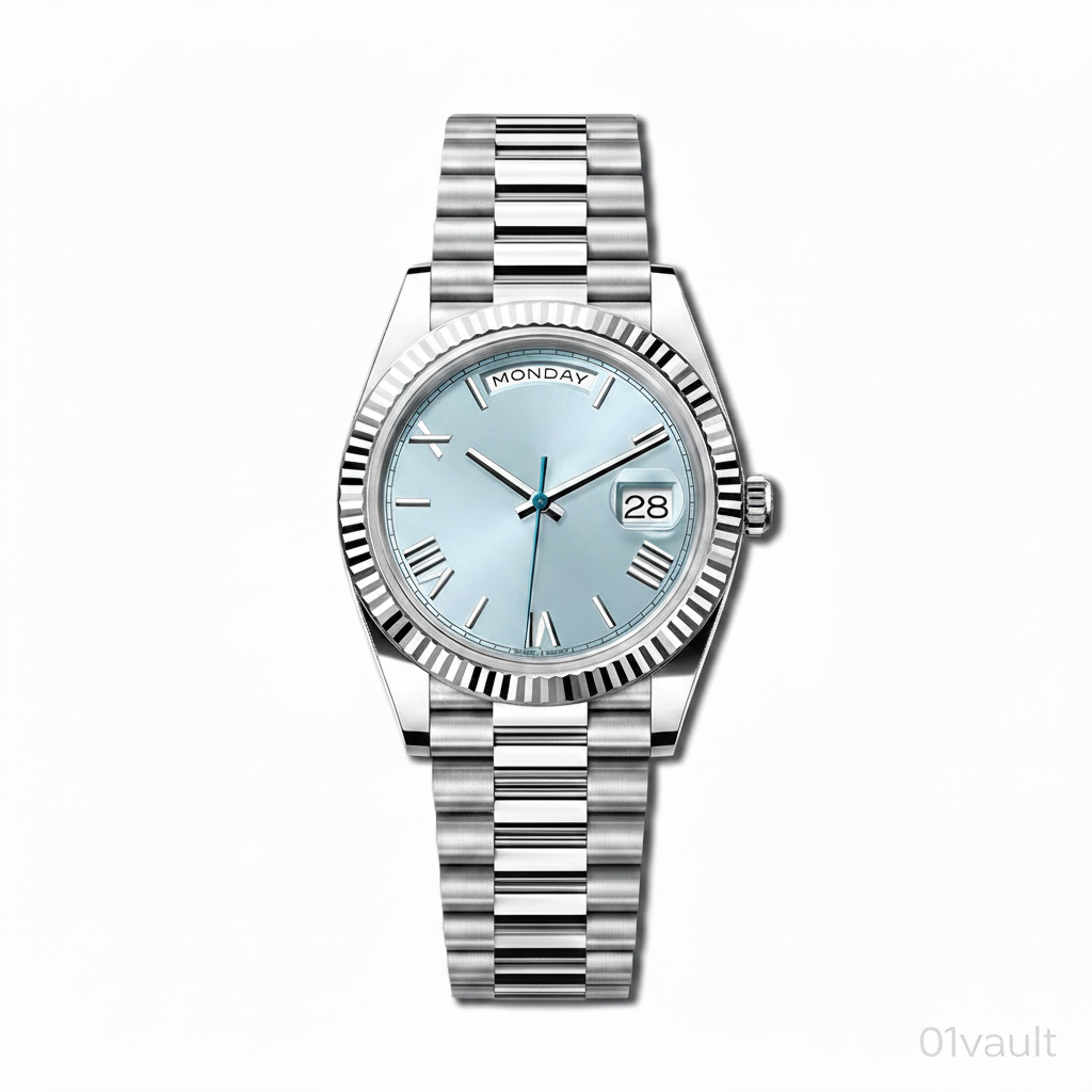 Ice Blue Roman Numerals – 01vault