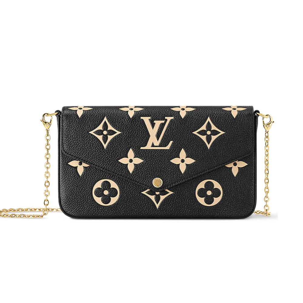 LOUIS VUITTON POCHETTE FELICIE EMPREINTE CLUTCH - BLACK
