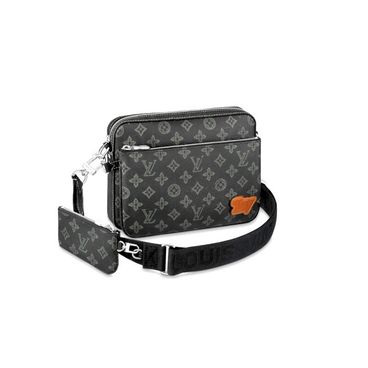 LOUIS VUITTON TRIO MONOGRAM MESSENGER BAG - BLACK/WHITE/ORANGE