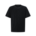 LOUIS VUITTON MONOGRAM FIL COUPE COTTON T-SHIRT - BLACK