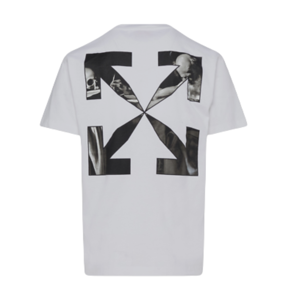 OFF-WHITE CARAVAGGIO ARROW TSHIRT - WHITE