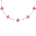 VAN CLEEF VINTAGE ALHAMBRA NECKLACE - GOLD/PINK